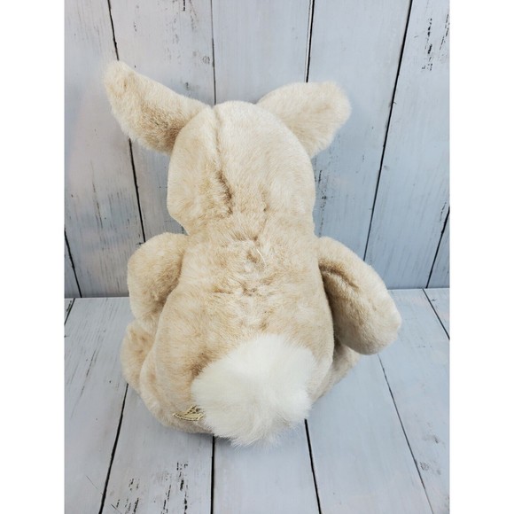 Westcliff Collection Bunny Rabbit Plush Tan Tall Ears Toy Vintage Rope Bow Green - Picture 8 of 10